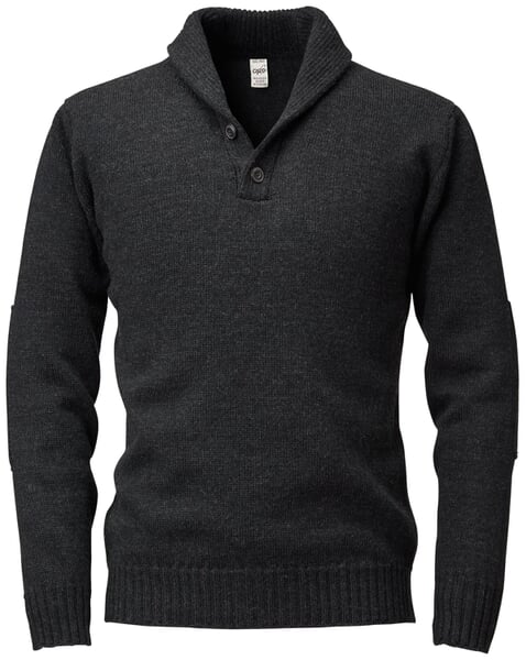 Mens sweater shawl collar Anthracite