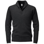 Mens sweater shawl collar Anthracite