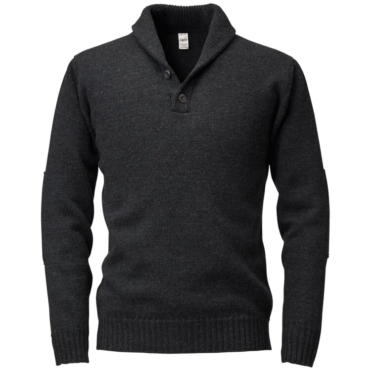 Men's Sweater Shawl Collar, Anthracite