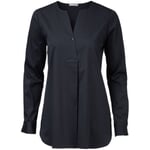 Ladies satin blouse Dark blue