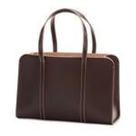 Shopper in pelle di vacchetta Marrone