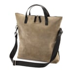 Schultertasche Hirschleder Unisex, Grau-Grün Grau-Grün