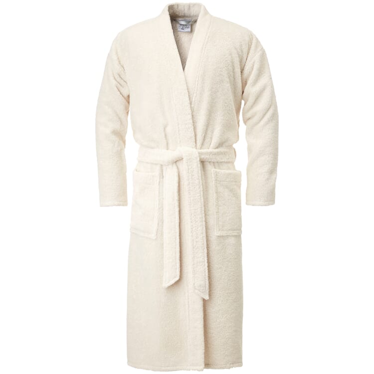 Unisex bathrobe, Natural white
