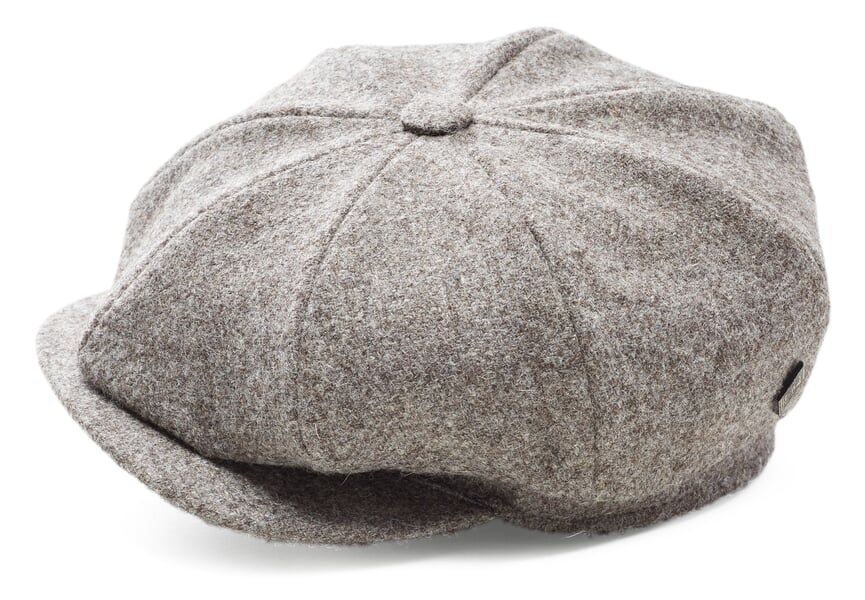 Men wool cap Brown melange