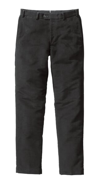 Herren-Chino Moleskin Schwarz