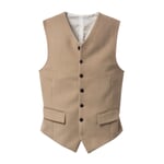 Gilet da uomo in fustagno Cammello