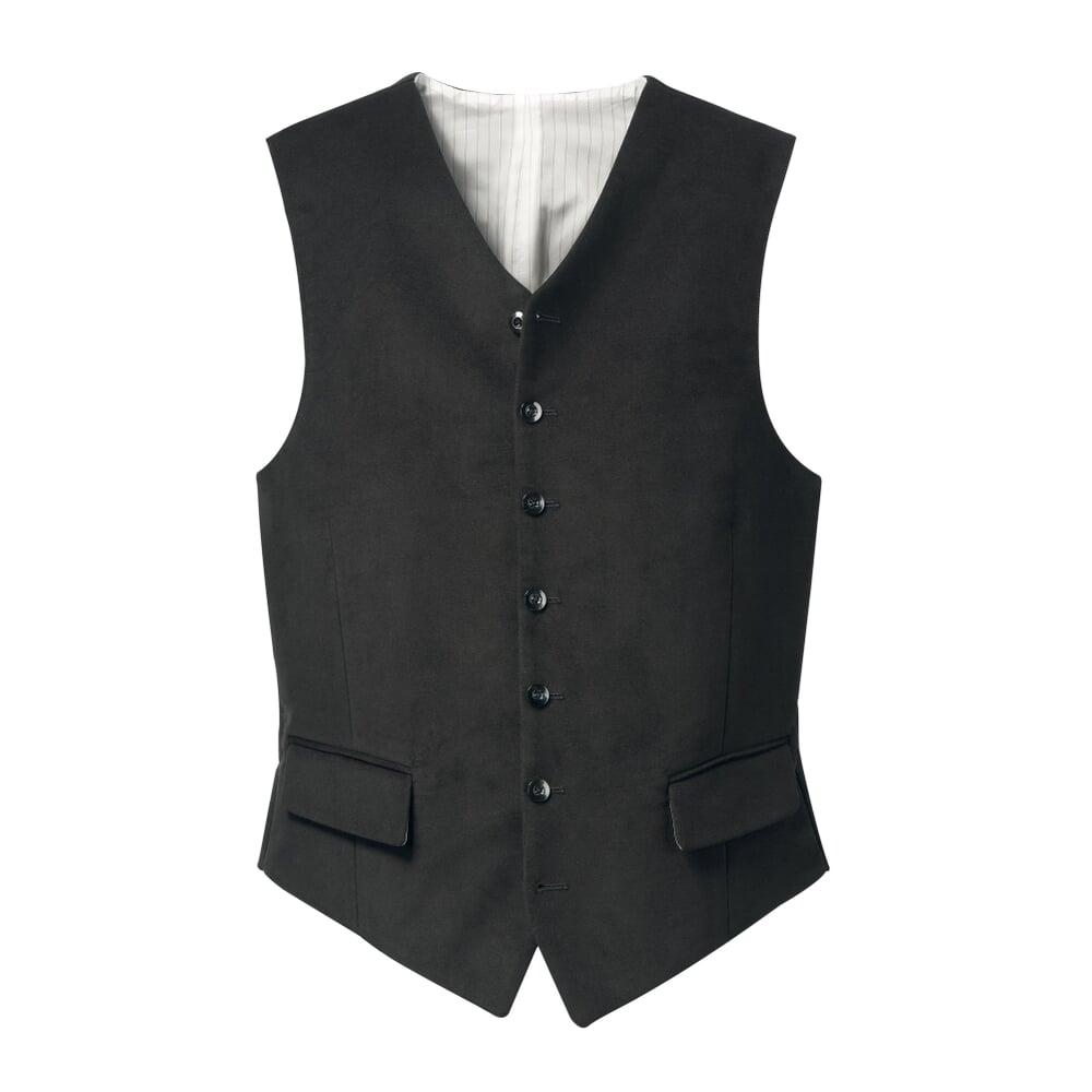Mens vest moleskin, Black Manufactum