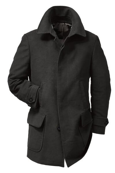 Car-coat Moleskin pour hommes Noir