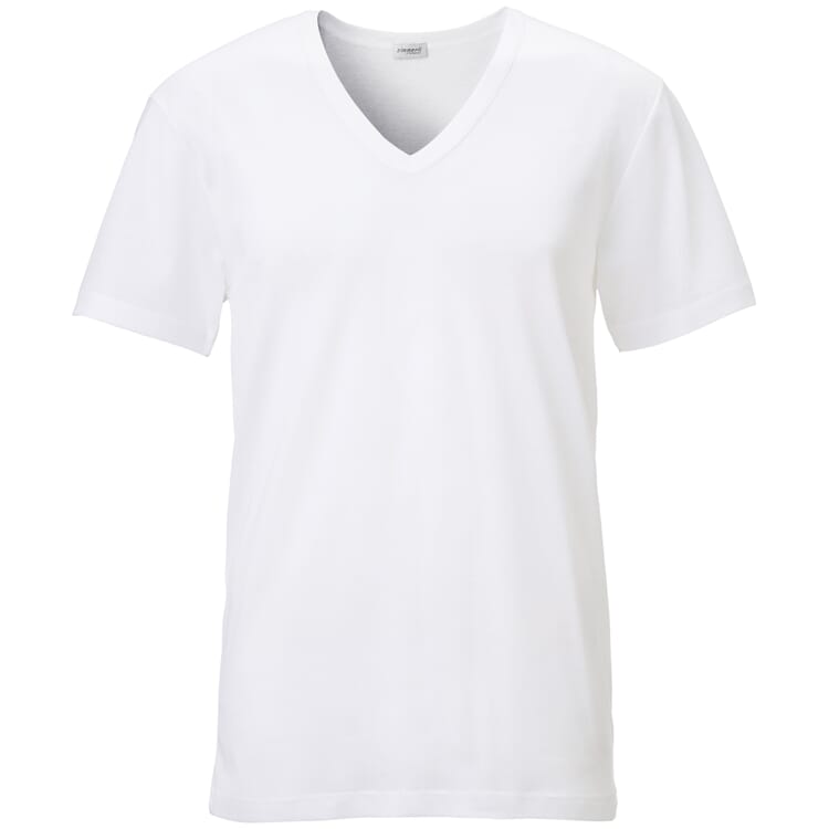Maillot de corps homme col V, Blanc