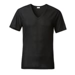 Men’s Teeshirt with V-Neck by Zimmerli Black