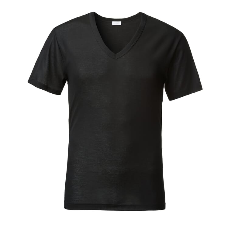 Men’s Teeshirt with V-Neck, Black