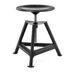 Chemnitz stool, height adjustable, monochrome Black matt / black RAL 9005