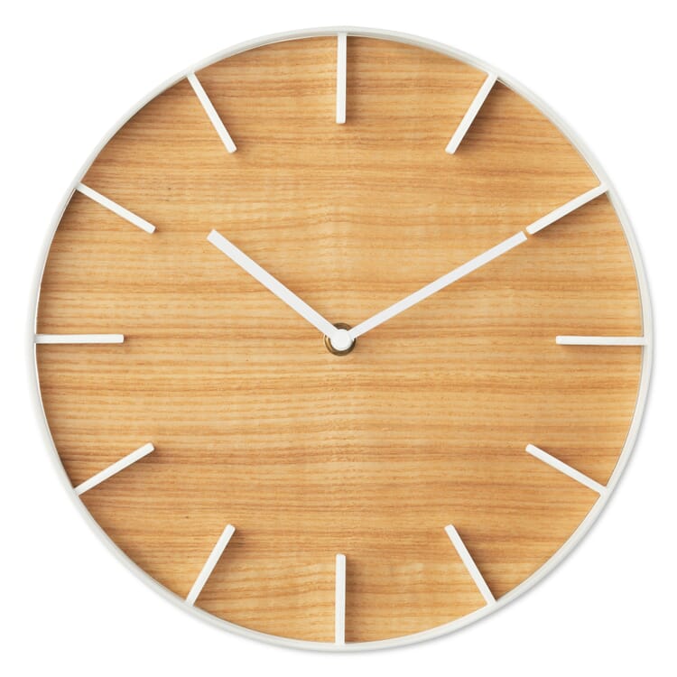 Reloj de pared Rin, Blanco / ceniza