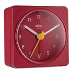 Wekker bruin, analoog Rood/Rood