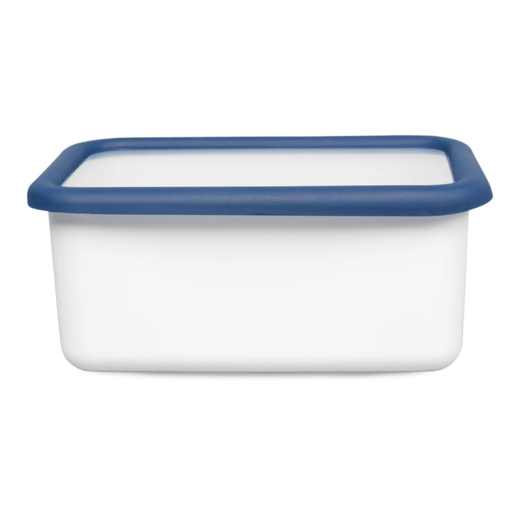 Storage container enamel blue white, 1,12 l