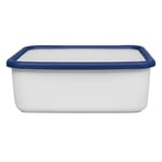 Storage container enamel blue white 1,9 l