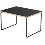 Side Table LOW Medium Top in Black, Frame in Black