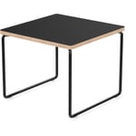 Side Table LOW Small Top in Black, Frame in Black