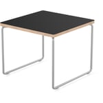 Side Table LOW Small Top in Black, Frame in Chrome