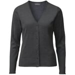 Cardigan col V pour femme Orange gris moyen