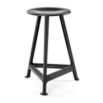 Stool Chemnitz, large monochrome Black matt / black RAL 9005