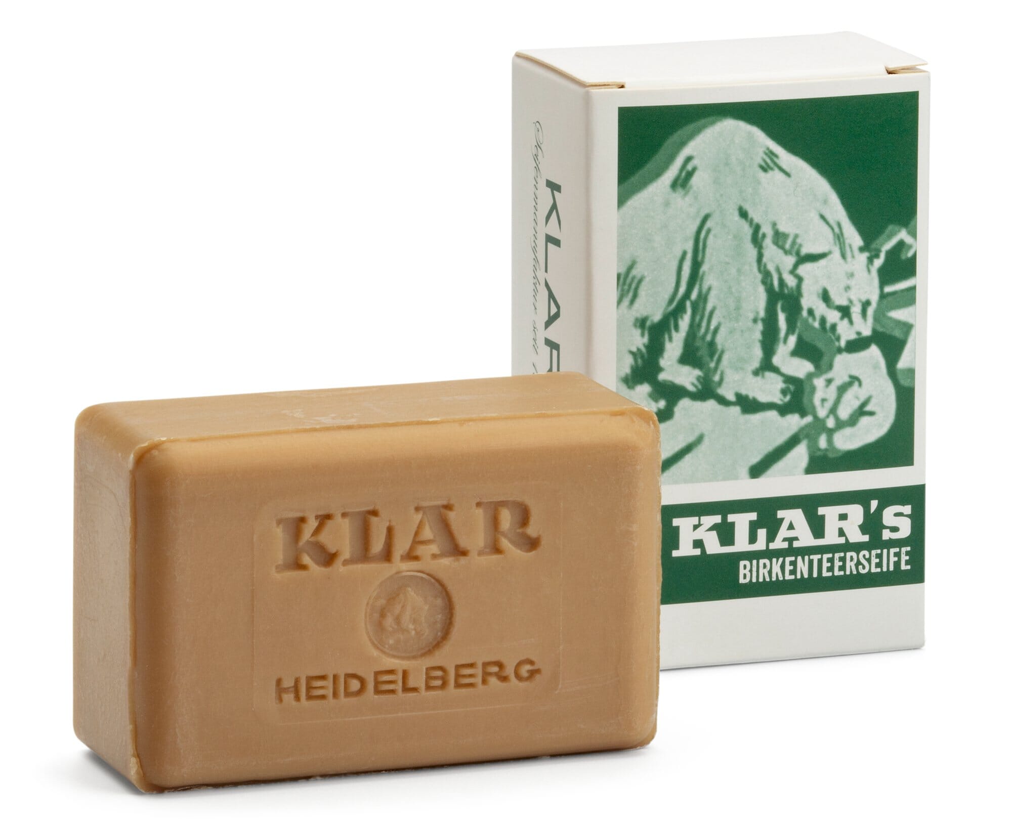 Clear birch tar soap