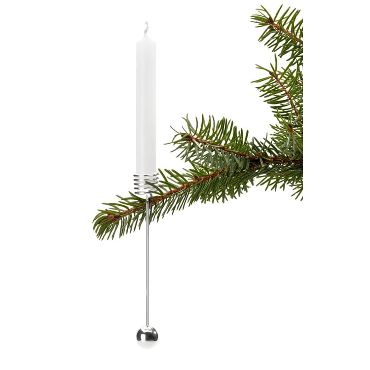 Pendant candle holder spring steel, Silver plated