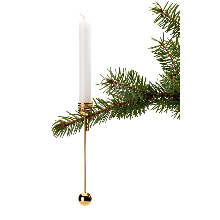 Pendant candle holder spring steel, Gold plated