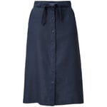 Ladies linen skirt buttoned Blue