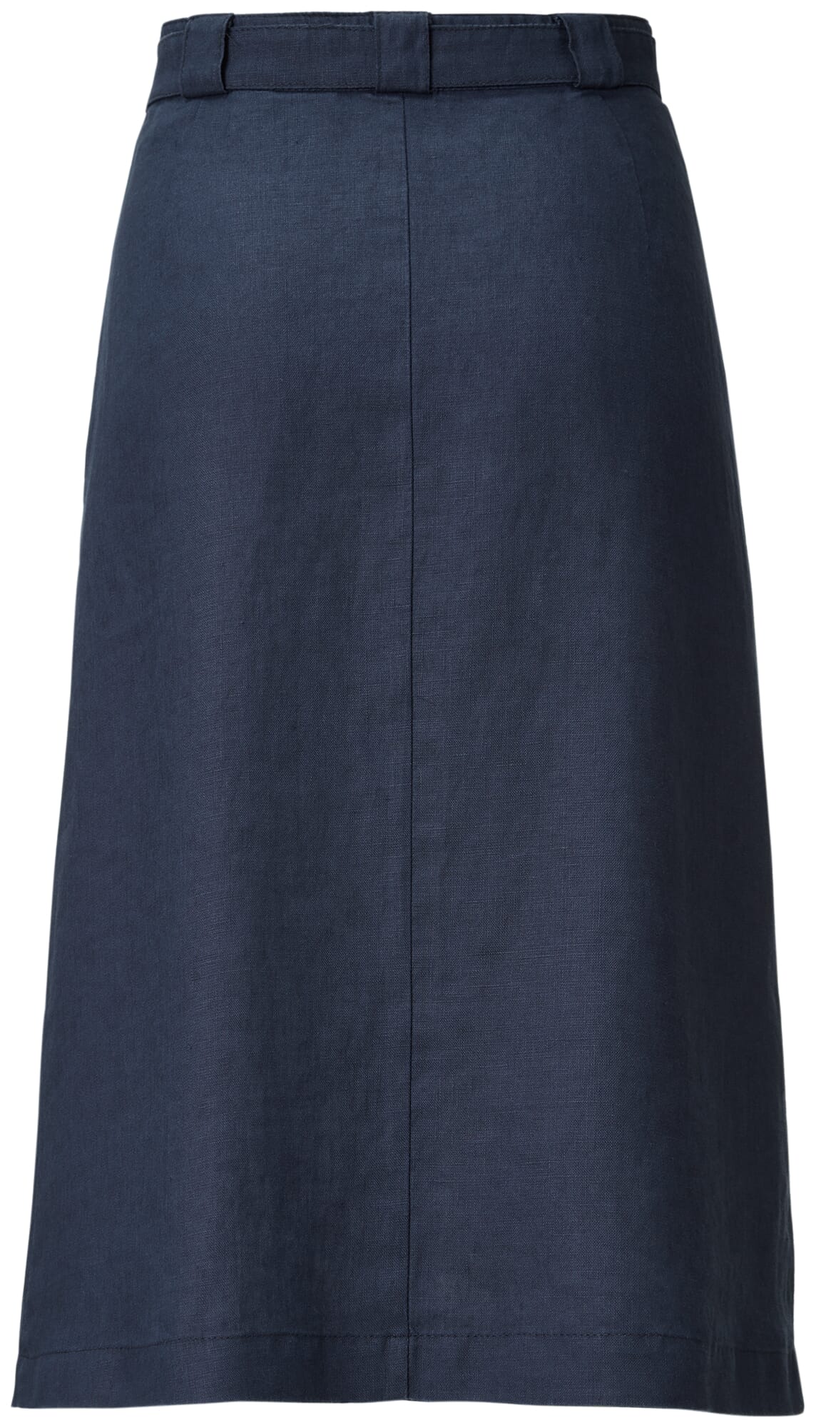 Ladies linen skirt buttoned Blue Manufactum