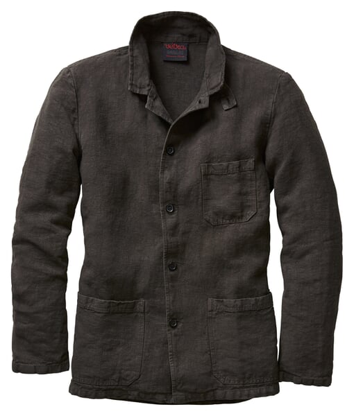 Men jacket linen Graphite