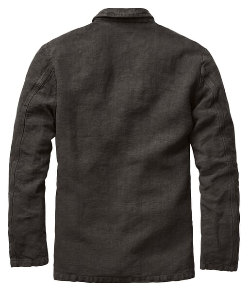 Men jacket linen Graphite