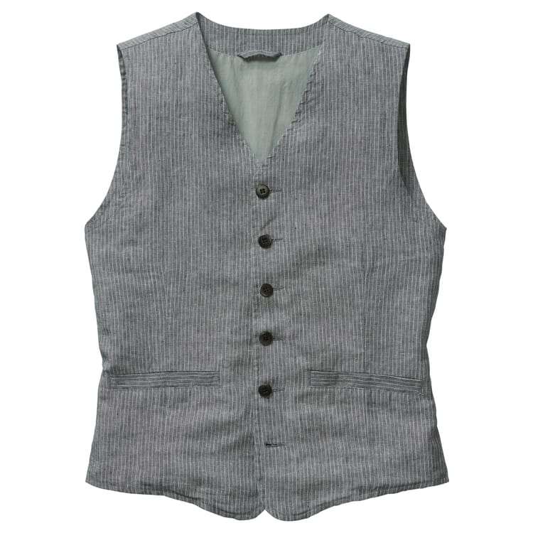Chaleco Hauler a rayas para hombre, Gris-blanco