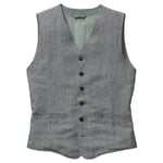 Gilet de hallebarde pour homme à rayures Gris-blanc