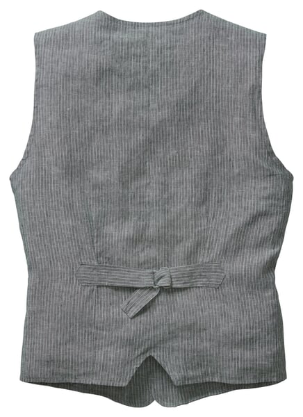 Herren-Hauler-Vest gestreift Grau-Weiß