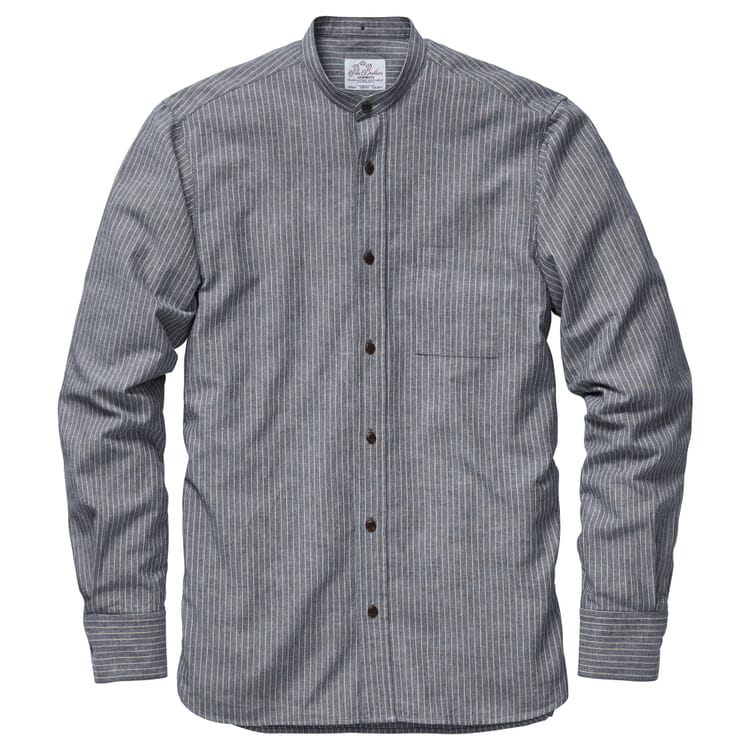 Buccanoy-skjorte til mænd, stribet, Blå og hvid