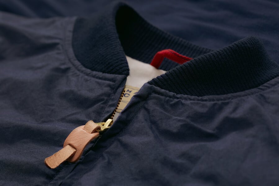 Herrenblouson Baumwolle Navy, Detailsicht