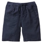 Herren-Leinenshorts Dunkelblau