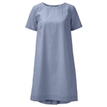 Damen-Chambray-Kleid Hellblau