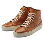 Bota de hombre de piel con cordones Coñac