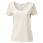 Women’s T- shirt with a Deep Round Neck Creme