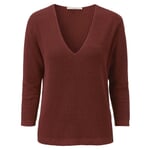 Damen-Hanfpullover Ziegelrot