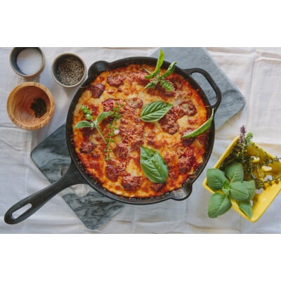 Purchase the Fox Outdoor Cast Iron Frying Pan with Handle 30 cm