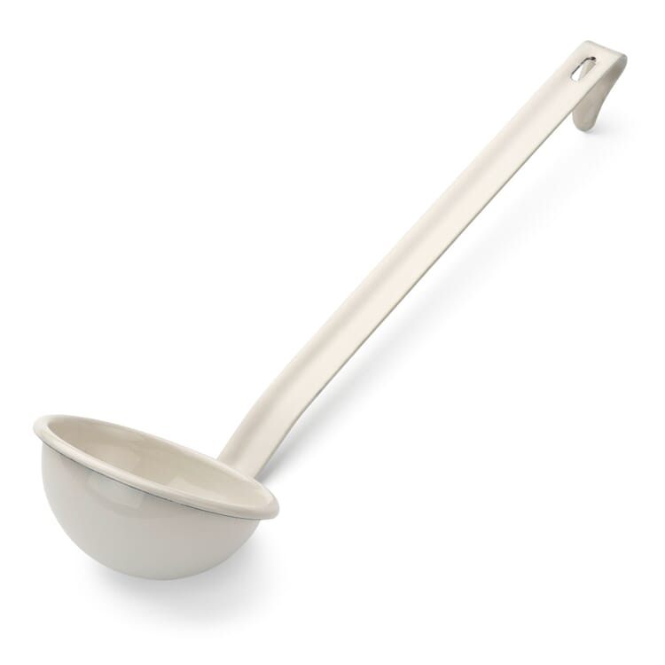 Louche à soupe en émail