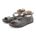 Women sandal with footbed Grey blue