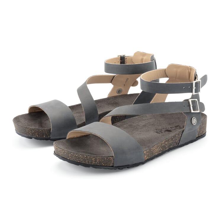 Women sandal with footbed, Grey blue