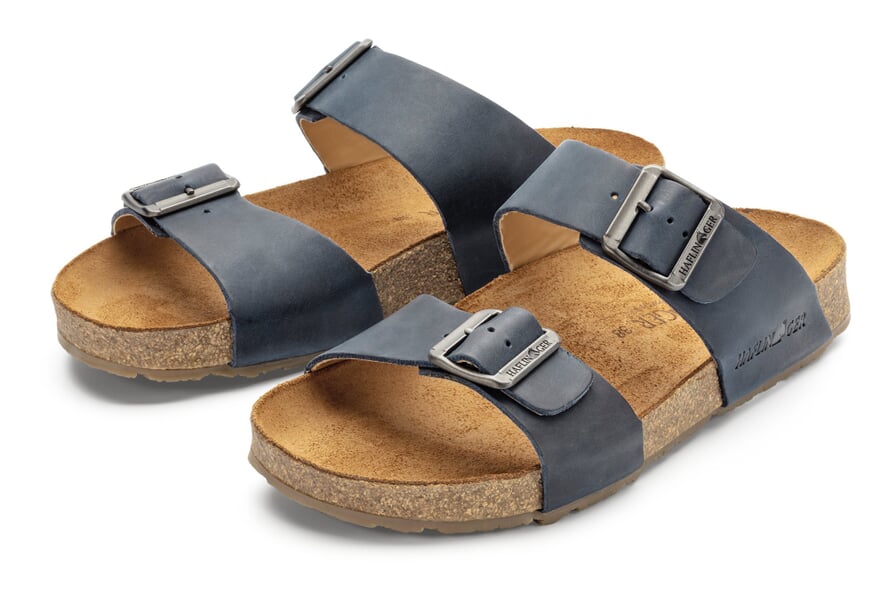 Unisex slipper met voetbed Blauw