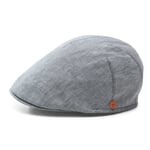 Men’s Flat Cap Made of Linen Gray