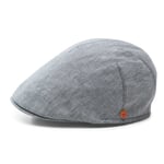 Mens slouchy cap linen Gray