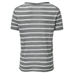 Women’s Striped T-Shirt Made of Linen Grey-White